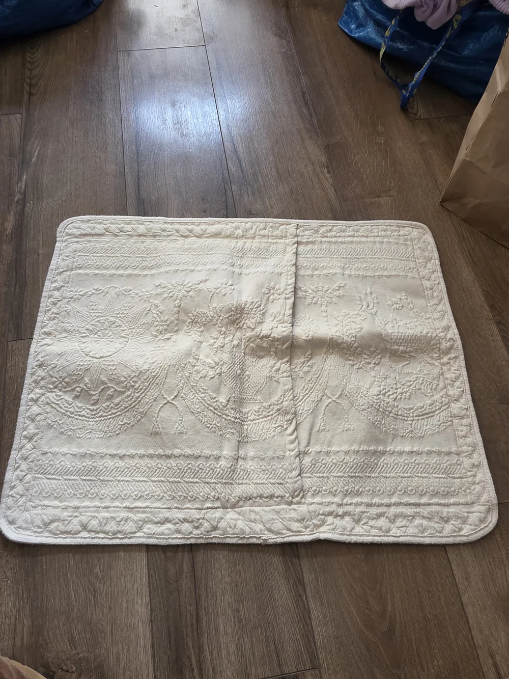 Cream Embossed Pillow Sham